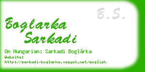 boglarka sarkadi business card